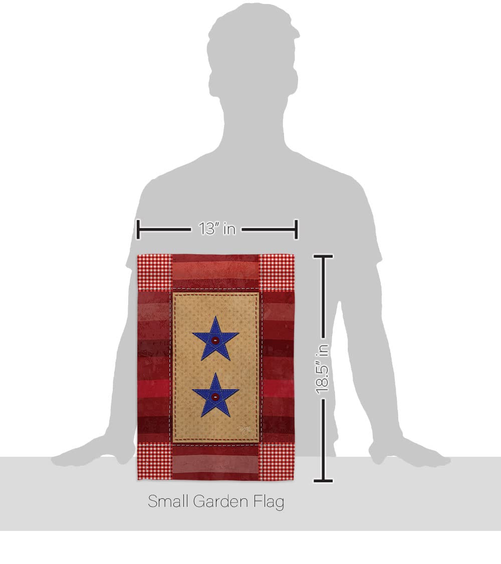 Breeze Decor Americana Military Garden Flag 13x18.5in - Patriotic Outdoor Decor