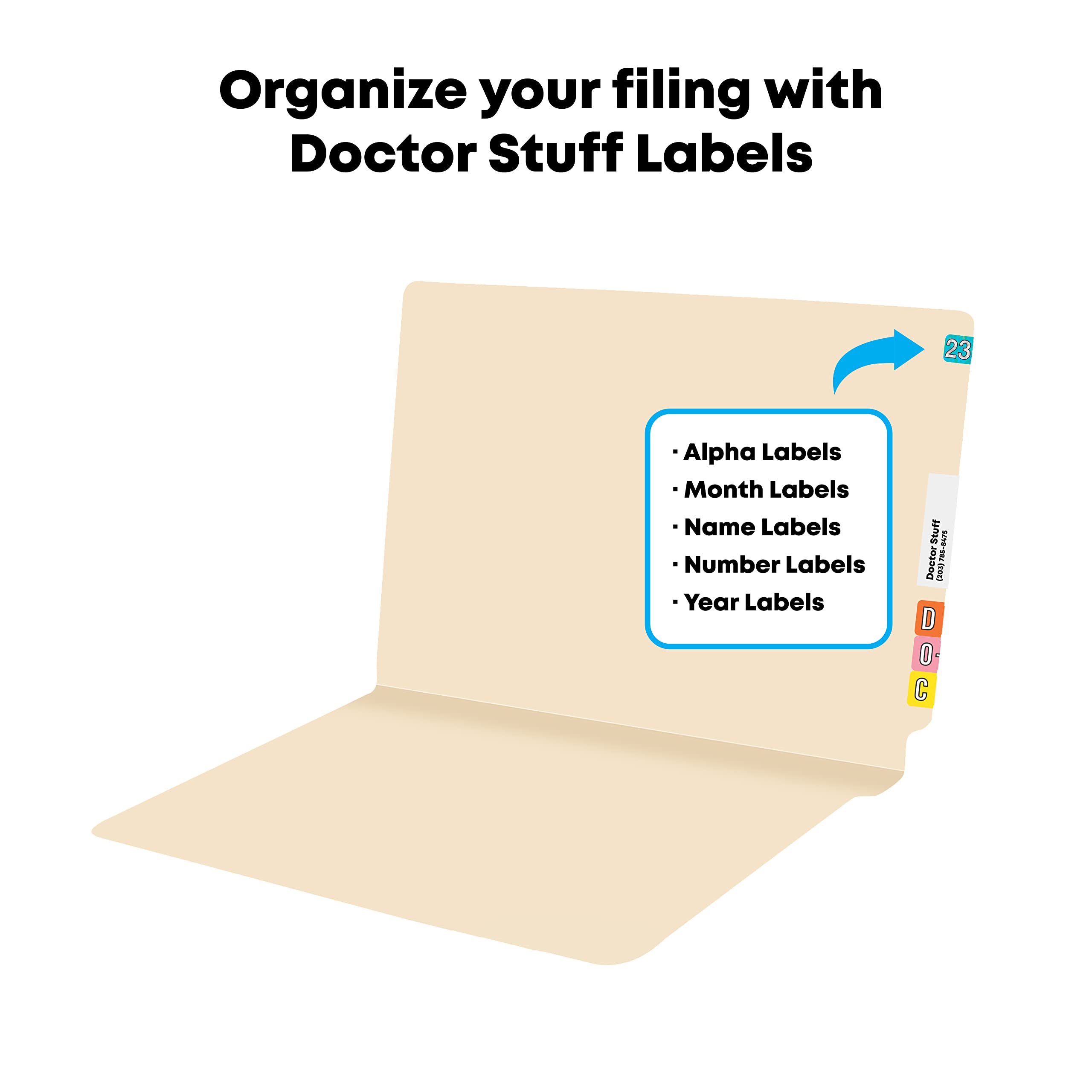 Medical File Folders - Letter Size, Reinforced End Tab, 14pt Manila Stock (Box of 50) - Perfect for Doctor Offices, Hospitals & Medical Records Organization