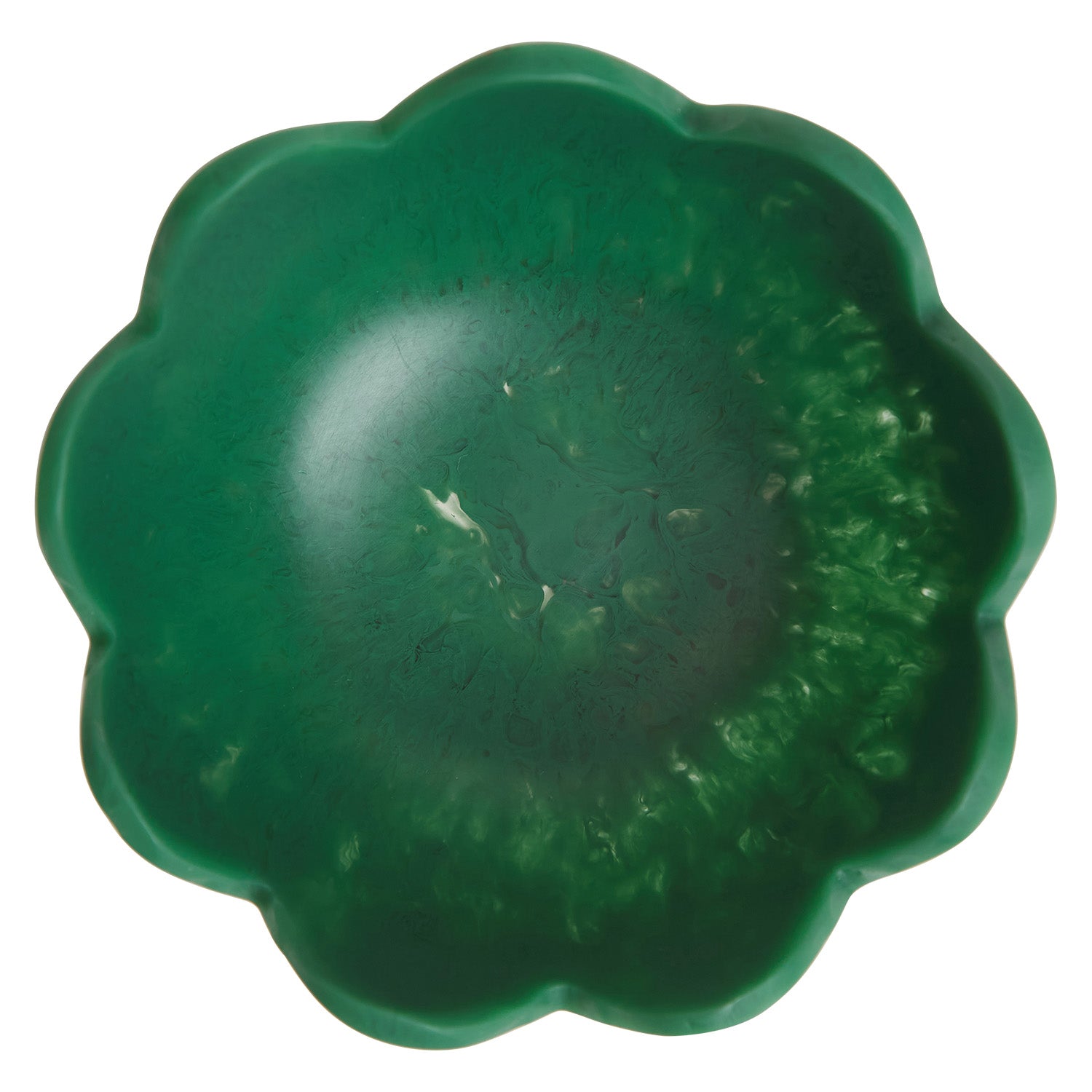 Elegant Ceramic Petal Bowl - Handcrafted Forest Green Serving Dish for Salads, Snacks & Desserts | Perfect for Dinner Parties, Home Decor & Gift Giving