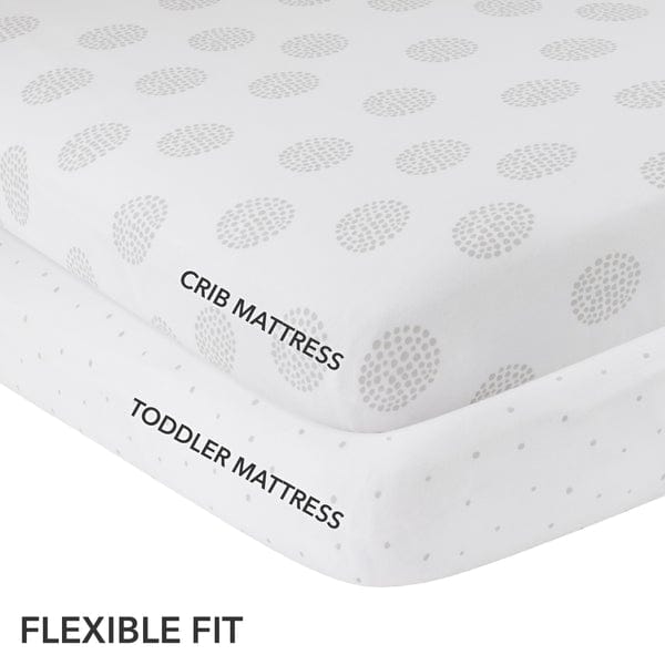 Elys & Co 2 Pack 100% Cotton Crib & Toddler Bed Sheets - Soft Breathable Nursery Bedding for Boys & Girls - Perfect for Daycare, Home Nursery & Travel