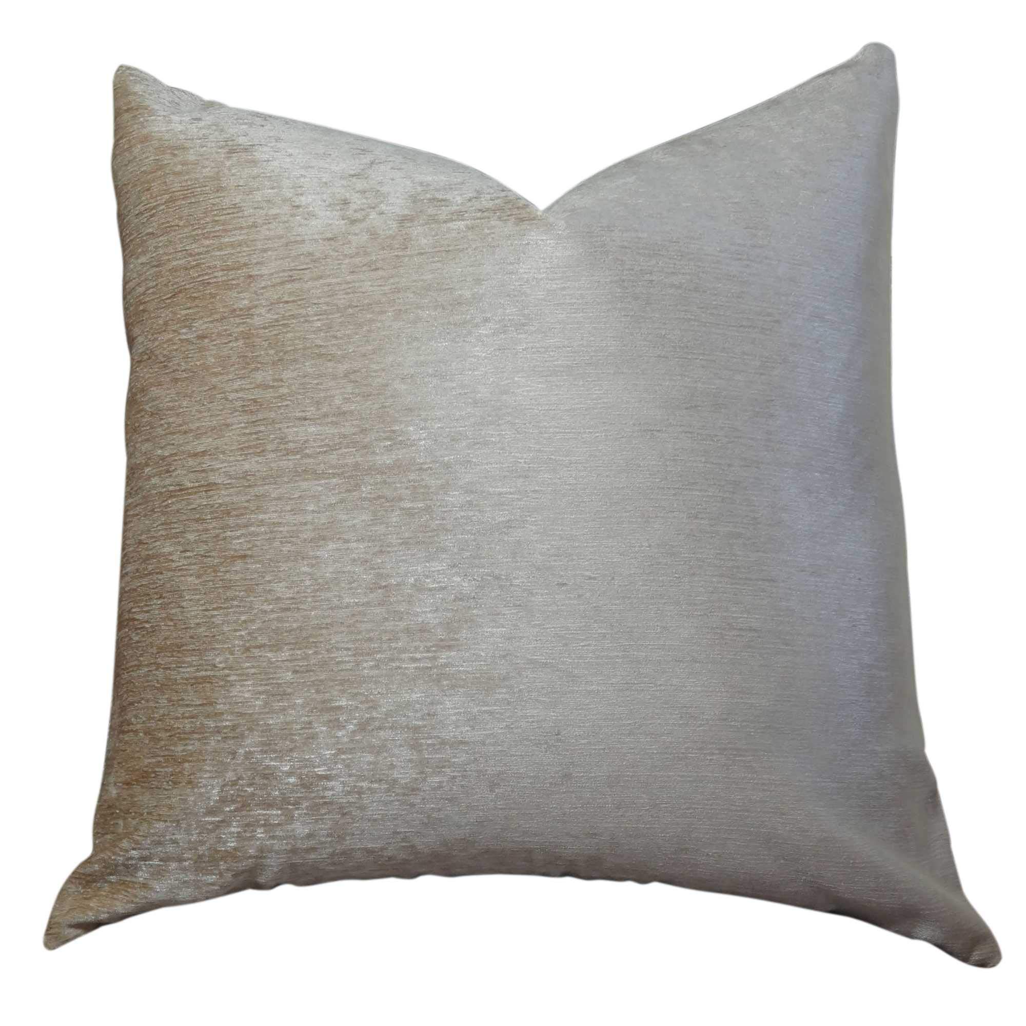 Plutus Camp Evergreen Handmade Throw Pillow 20x30 Inches - Soft Decorative Cushion Cover for Sofa, Bed, Living Room - Taupe Brown Queen Size Home Decor
