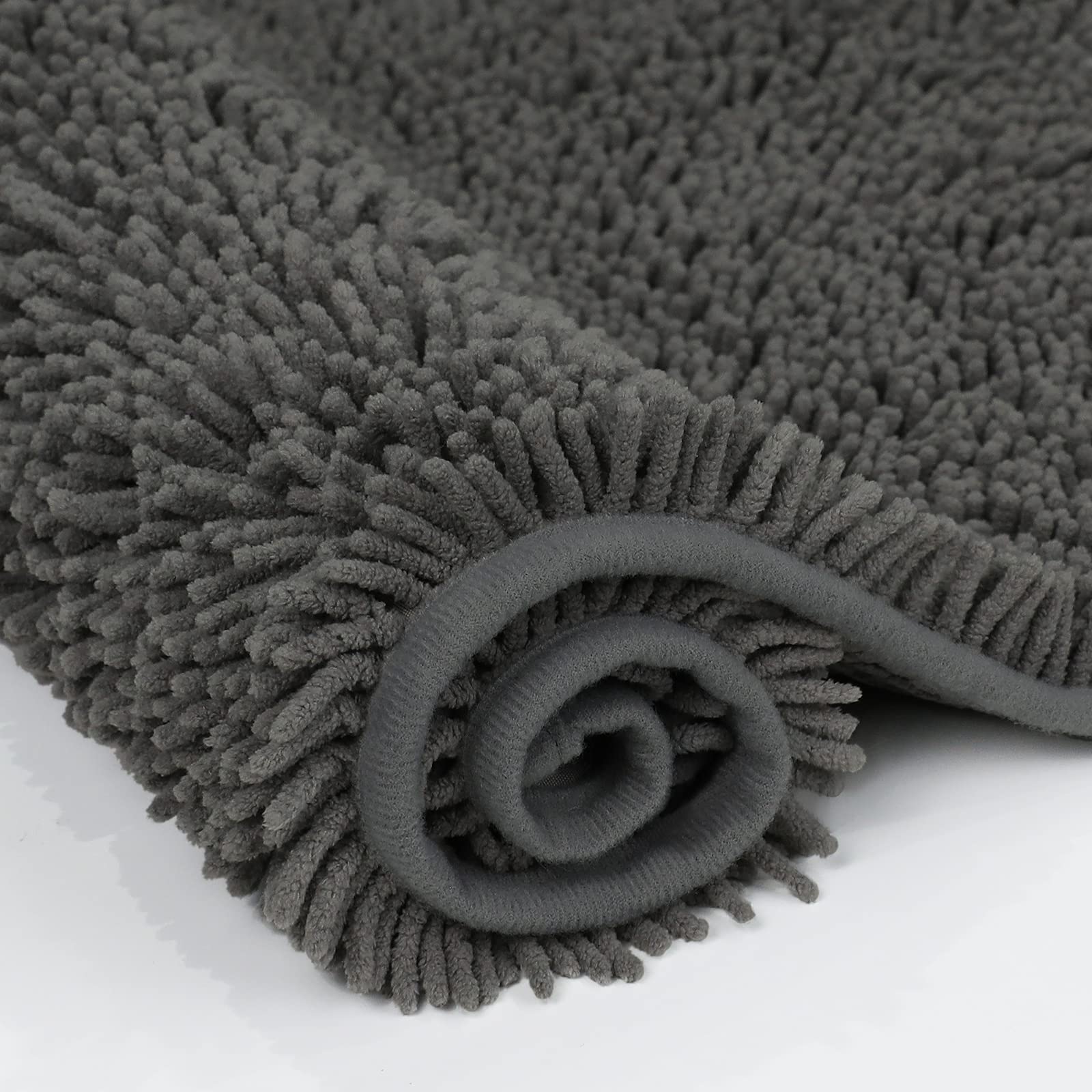 Premium Soft Chenille Bath Mat - Ultra Absorbent & Fluffy Plush Bathroom Rug - Non-Slip 32