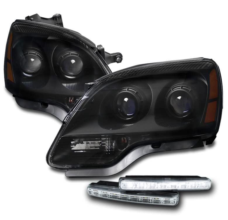 2007-2012 GMC Acadia Black Projector Headlights with 6
