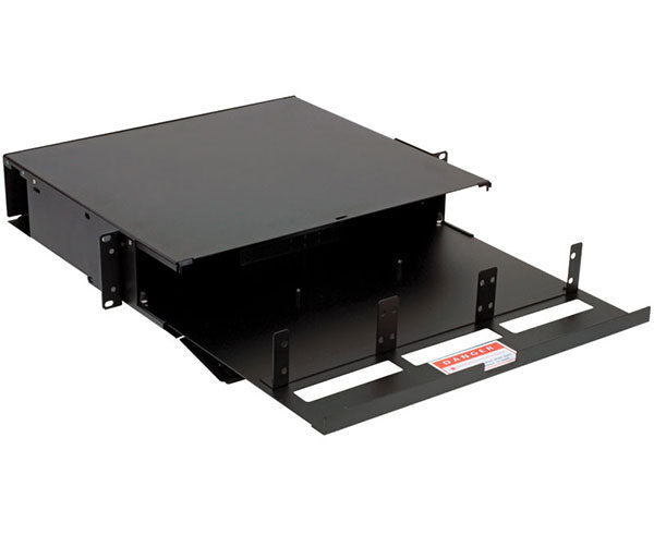 AFL XFM 2RU Slide-Out Fiber Patch Panel - 6 Port Adapter Capacity for High-Density Data Center & Telecom Rack Installations