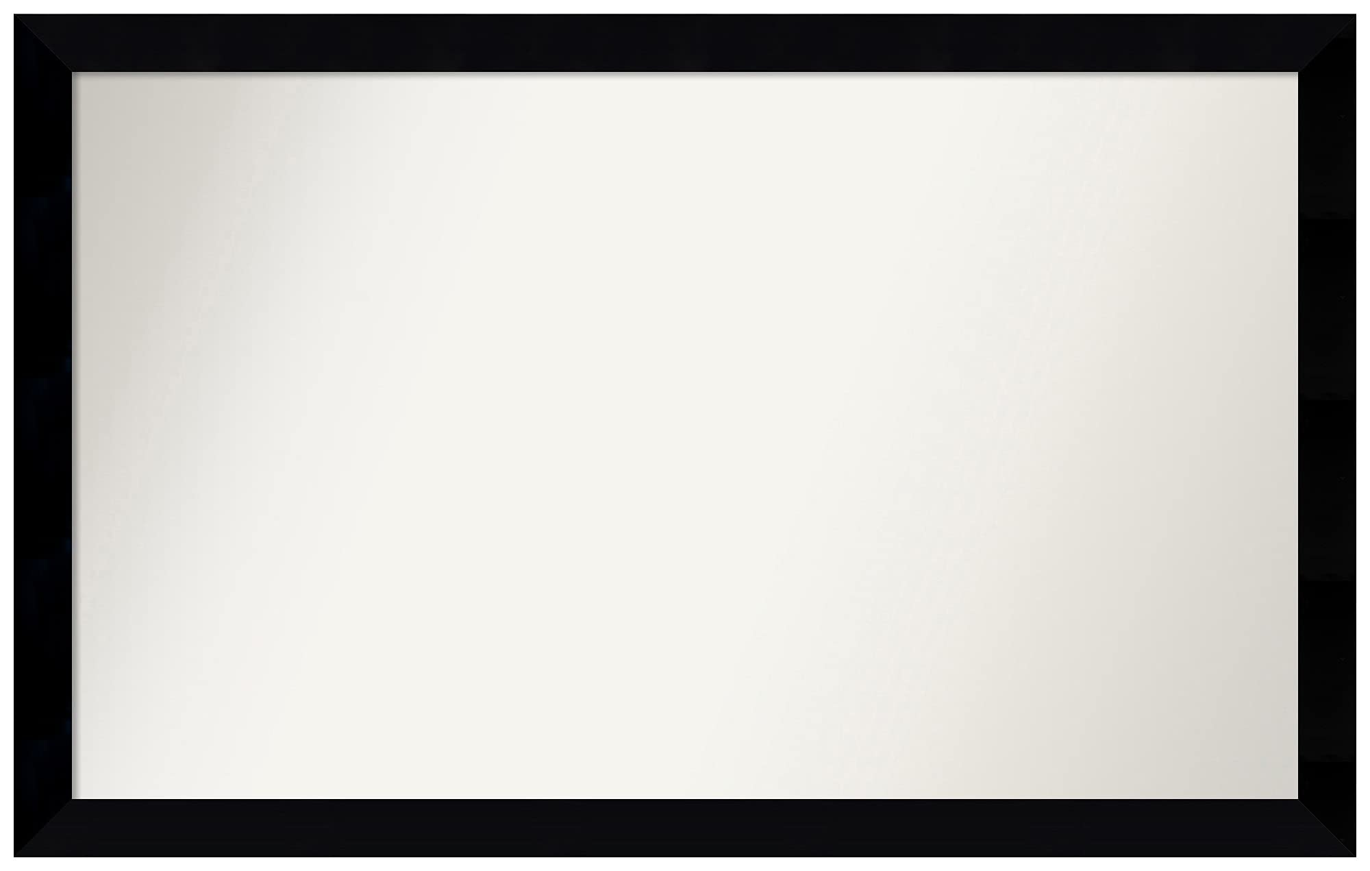 Amanti Art Framed Wall Mirror 23.5x37.5 Inches - Black Museum Style Non-Beveled Bathroom Mirror - Custom Size Options - Perfect for Vanity, Entryway & Home Decor