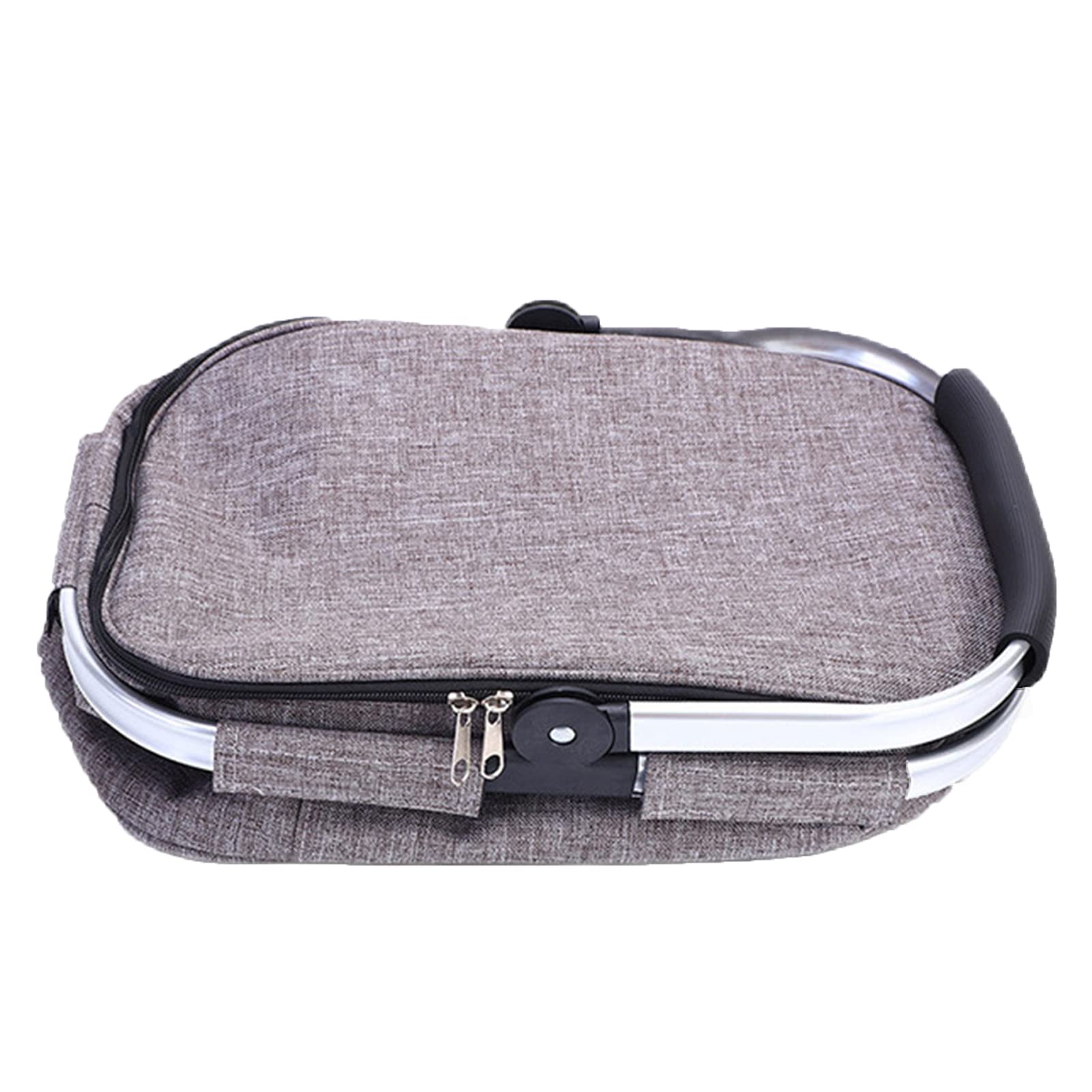 VALINK Insulated Picnic Basket - Foldable Thermal Food Carrier for Camping, Travel & Outdoor Adventures - Portable Cooler Bag for Picnics, Beach Trips & Grocery Shopping