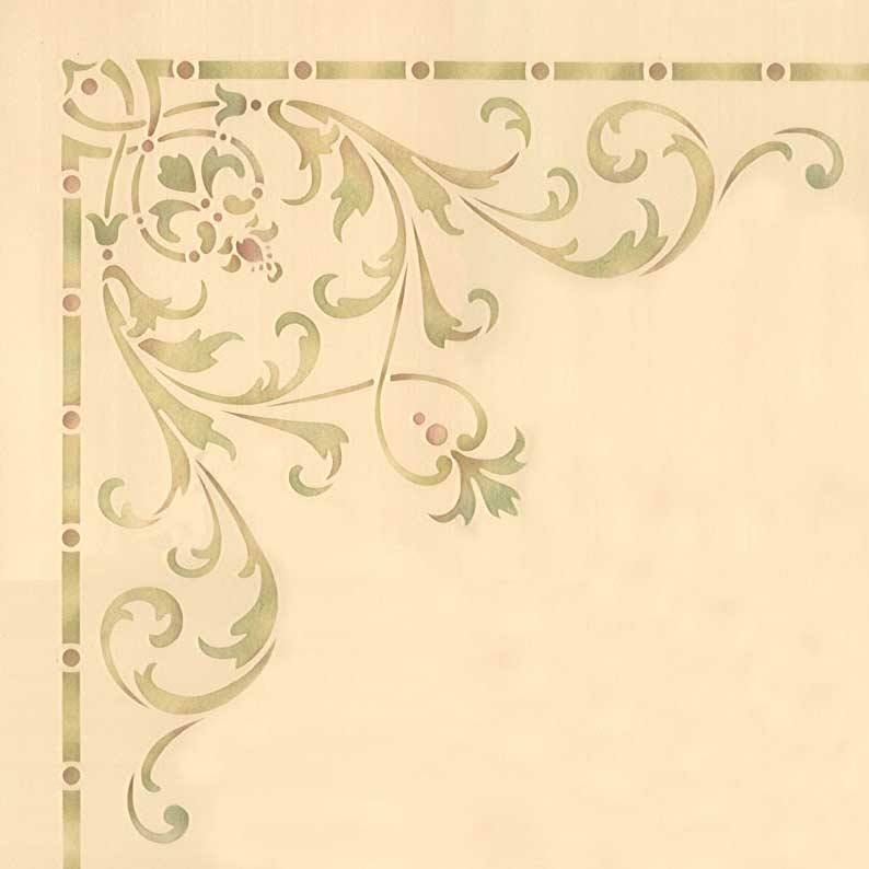 Premium Hampton Corner Ceiling Stencil Kit - DIY Home Decor Painting Template for Walls & Furniture - Perfect for Bedrooms, Living Rooms, and Accent Walls