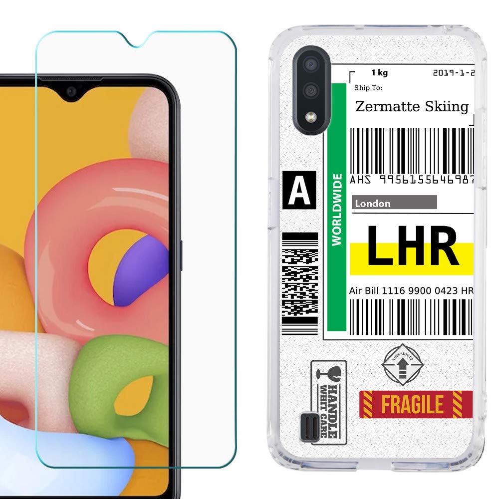 Slim-Fit TPU Protective Case for Samsung Galaxy A01 with Tempered Glass Screen Protector | Shockproof & Scratch-Resistant | Perfect for Everyday Use, Travel, and Outdoor Activities