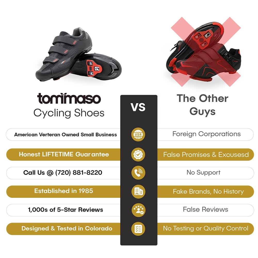Tommaso Strada Peloton Cycling Shoes for Men - SPD Indoor & Road Bike Shoes with Delta Clips - Comfortable Spin Shoes for Peloton Workouts - Perfect for Indoor Cycling Classes, Gym Training & Road Biking