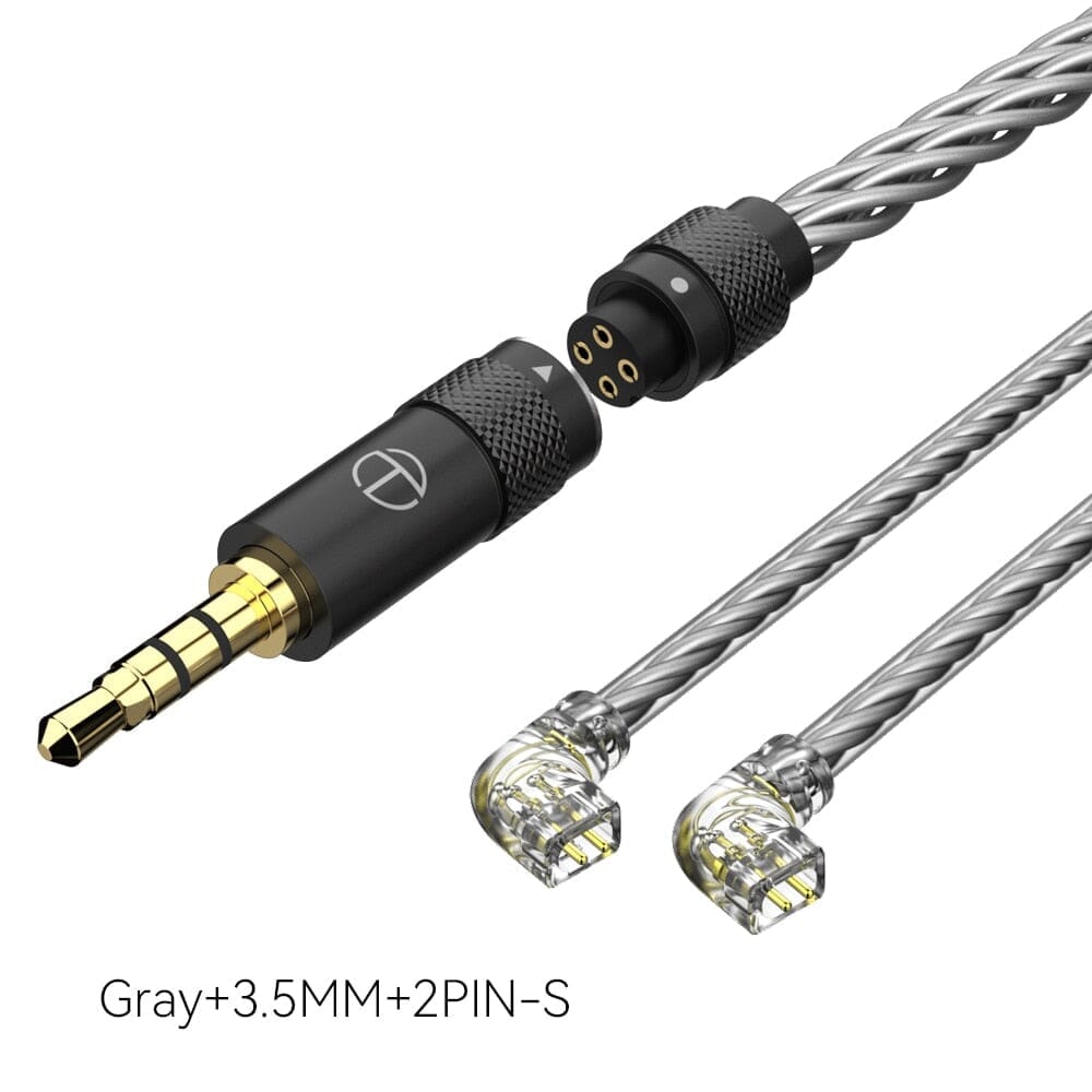 TRN T2 Pro 16 Core HiFi In-Ear Earphones with Silver Plated Cable (0.75mm/0.78mm MMCX/2Pin Connector) - 2.5mm/3.5mm/4.4mm Audio Jack Options for Audiophiles, Music Lovers & Gaming Enthusiasts