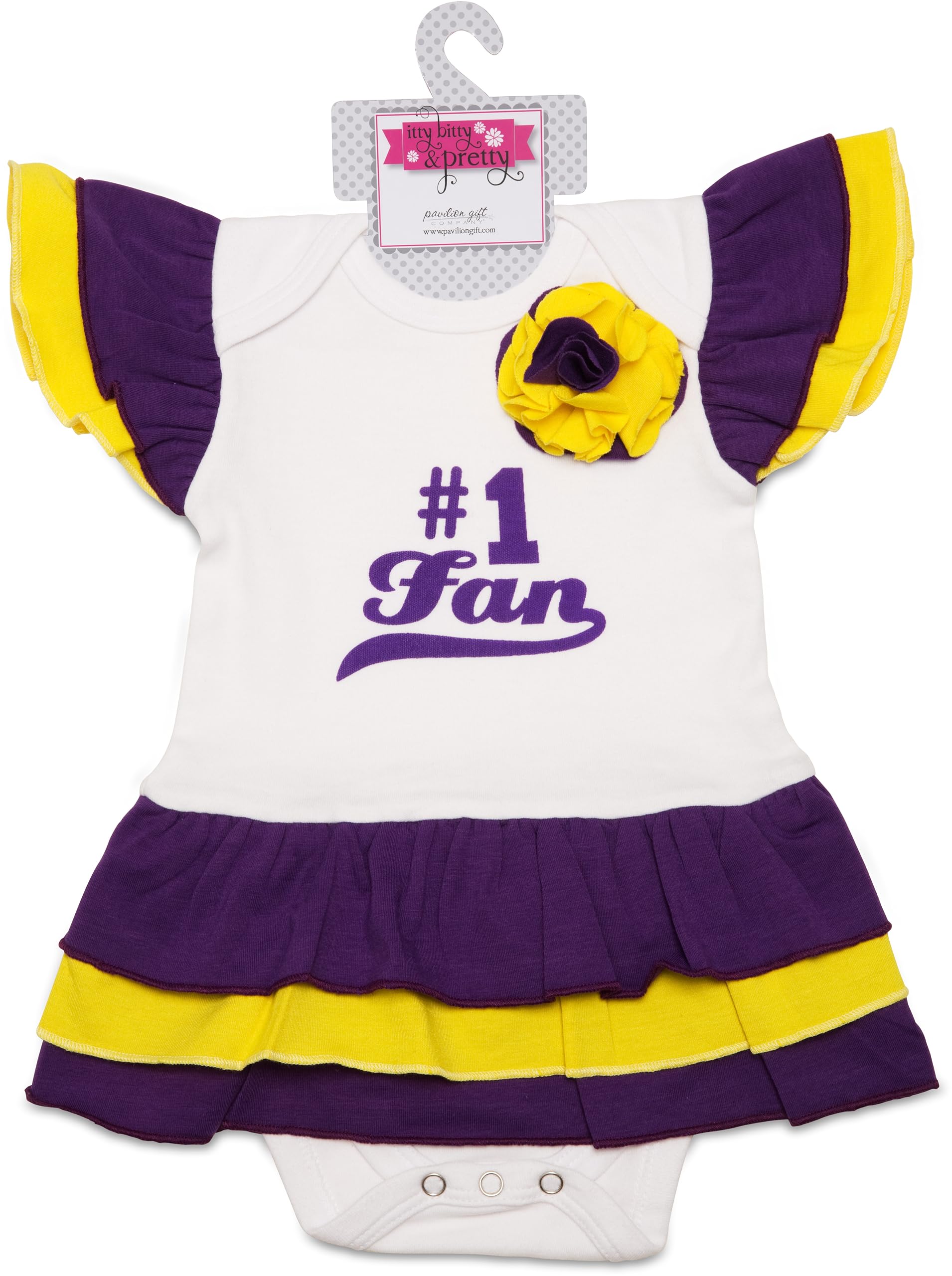 Purple and Gold #1 Fan Onesie Dress - Comfortable & Stylish Team Spirit Outfit for Game Day, Tailgating & Fan Events
