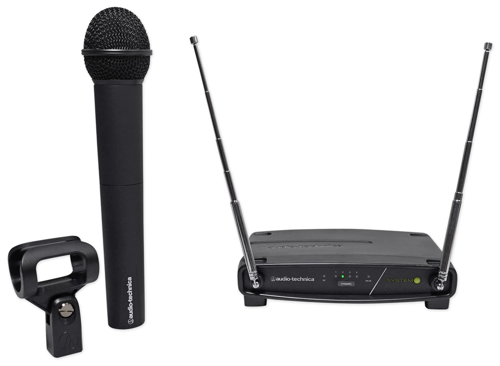 Audio-Technica ATW-902a Wireless Handheld Microphone with Samson Professional Headphones - Perfect for Live Performances, Podcasting & Studio Recording