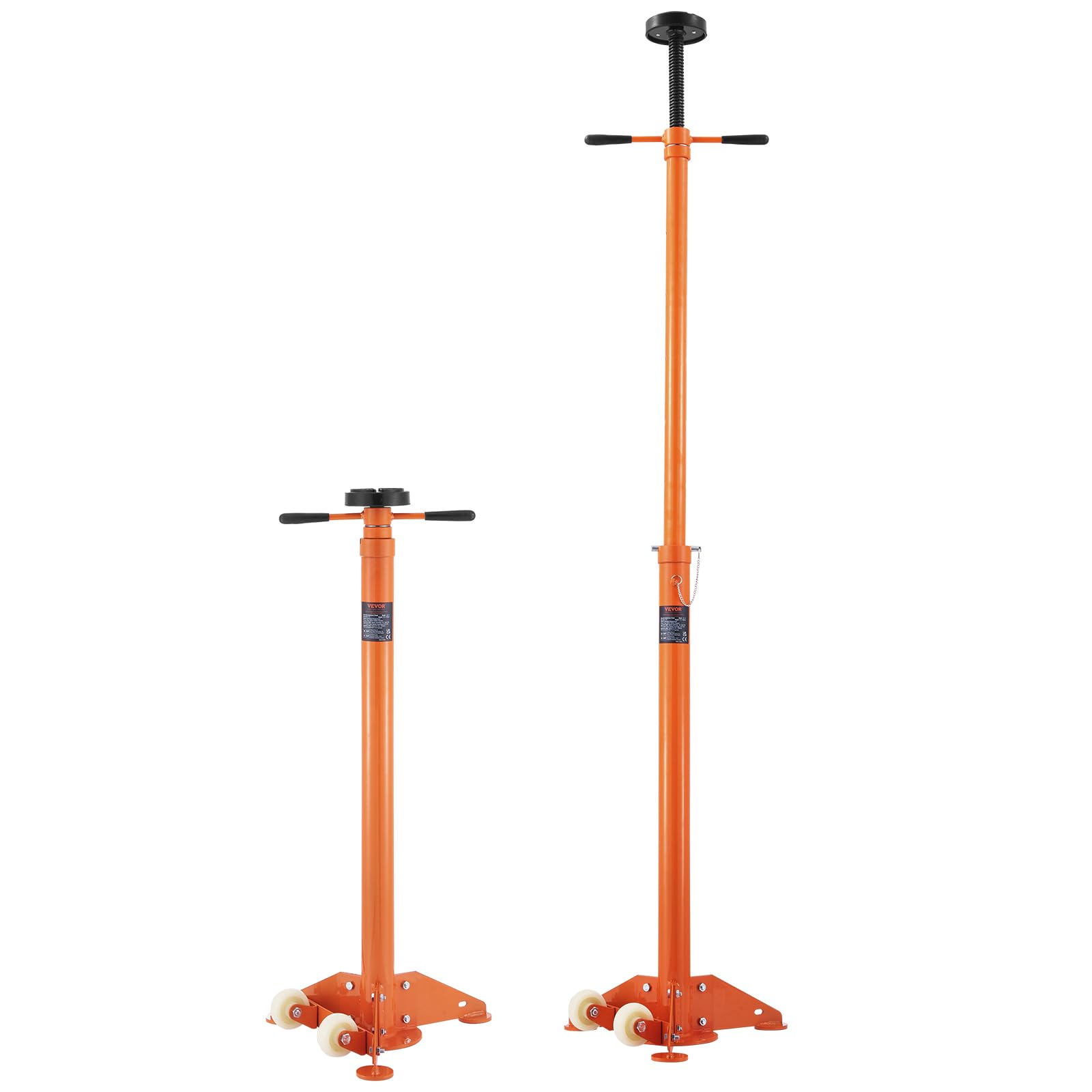 3/4 Ton Heavy Duty Underhoist Stand - Adjustable Car Jack Support with Triangular Base & Wheels (38.4
