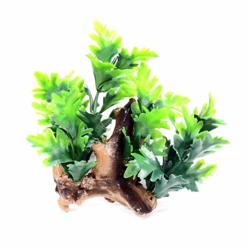 Aquatopia Mini Suction Cup Plant for Aquarium - Small Artificial Aquatic Decor for Fish Tank, Terrarium, or Home Office Desk - Realistic Underwater Greenery for Betta Fish, Shrimp, and Aquatic Pets