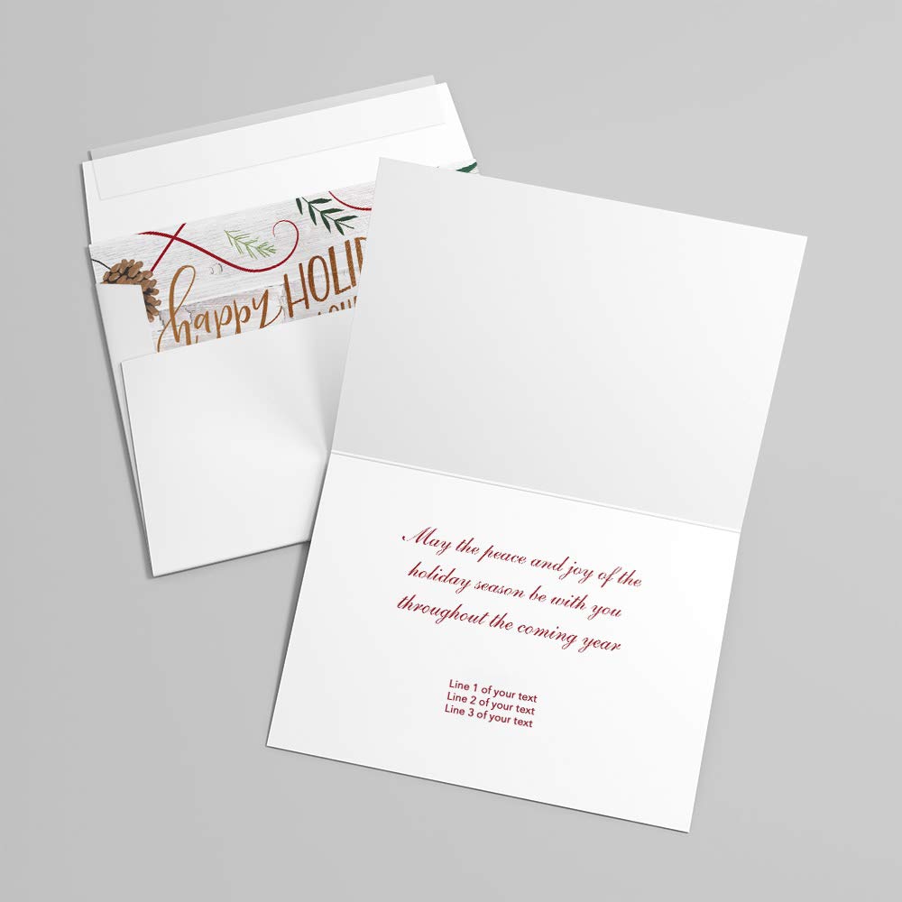 25 Custom Christmas Greeting Cards with Envelopes | Personalized Holiday Cards for Kids | Printed in USA | Perfect for School Exchanges, Family Gifts & Holiday Wishes
