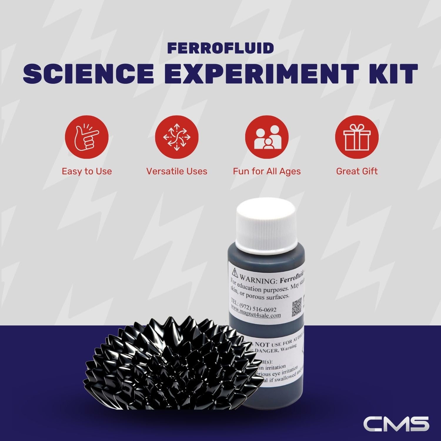 Ferrofluid Science Kit (2oz) - Magnetism Experiment for Education - STEM Learning Tool