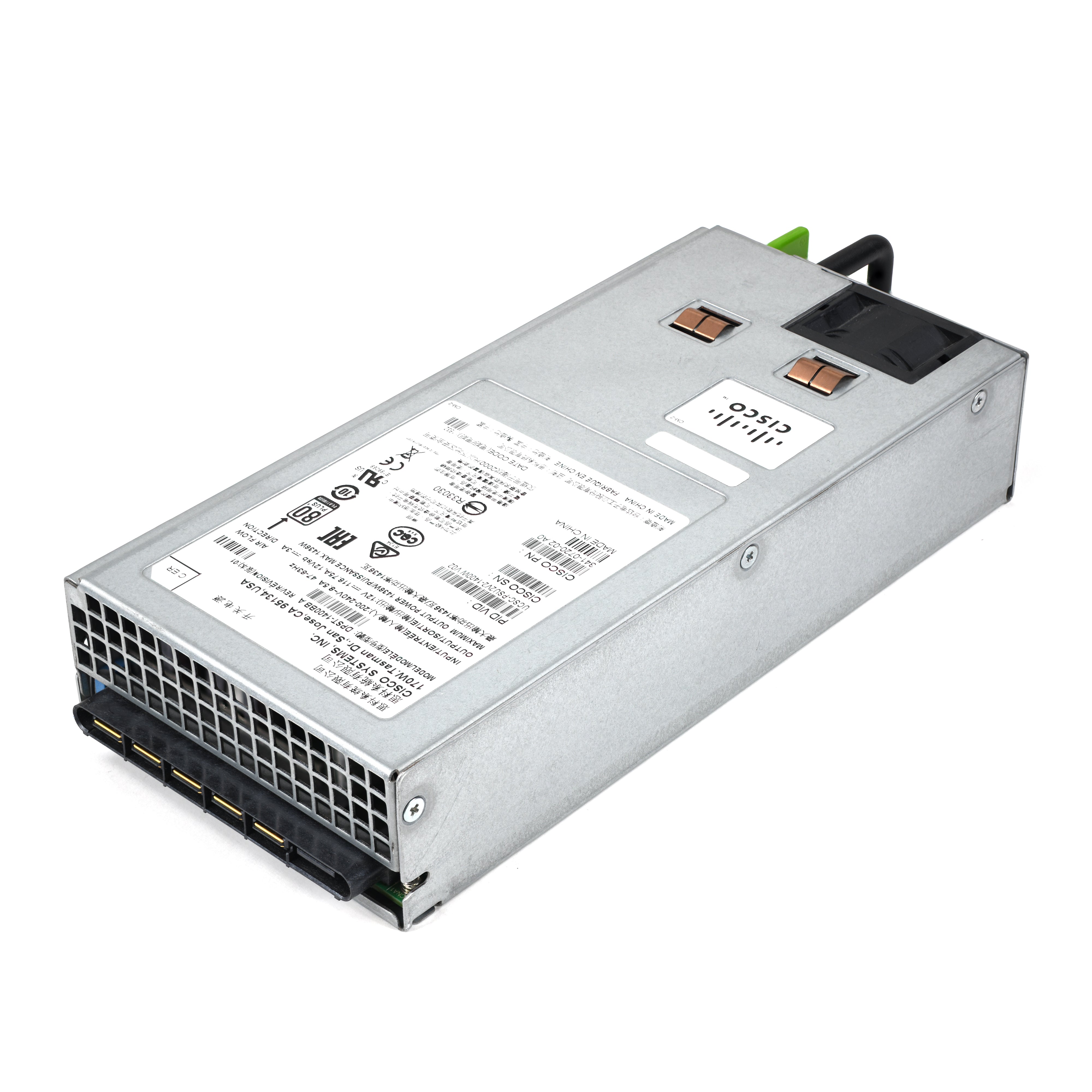 Cisco UCS 1400W Power Supply Unit (PSU) - 100-240V AC Input - Model 341-0720-02 A0 UCSC-PSU2V2-1400W-V02 - For Server Rack & Data Center Equipment