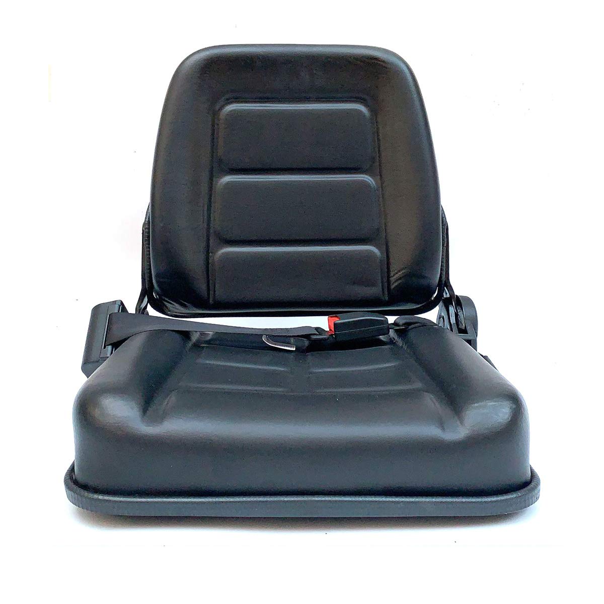 Universal Waterproof PVC Forklift Seat with Safety Belt - Heavy Duty Replacement Seat for Tractors, Mowers, Skid Loaders, Telehandlers & Excavators - Perfect for Construction, Agriculture & Industrial Equipment