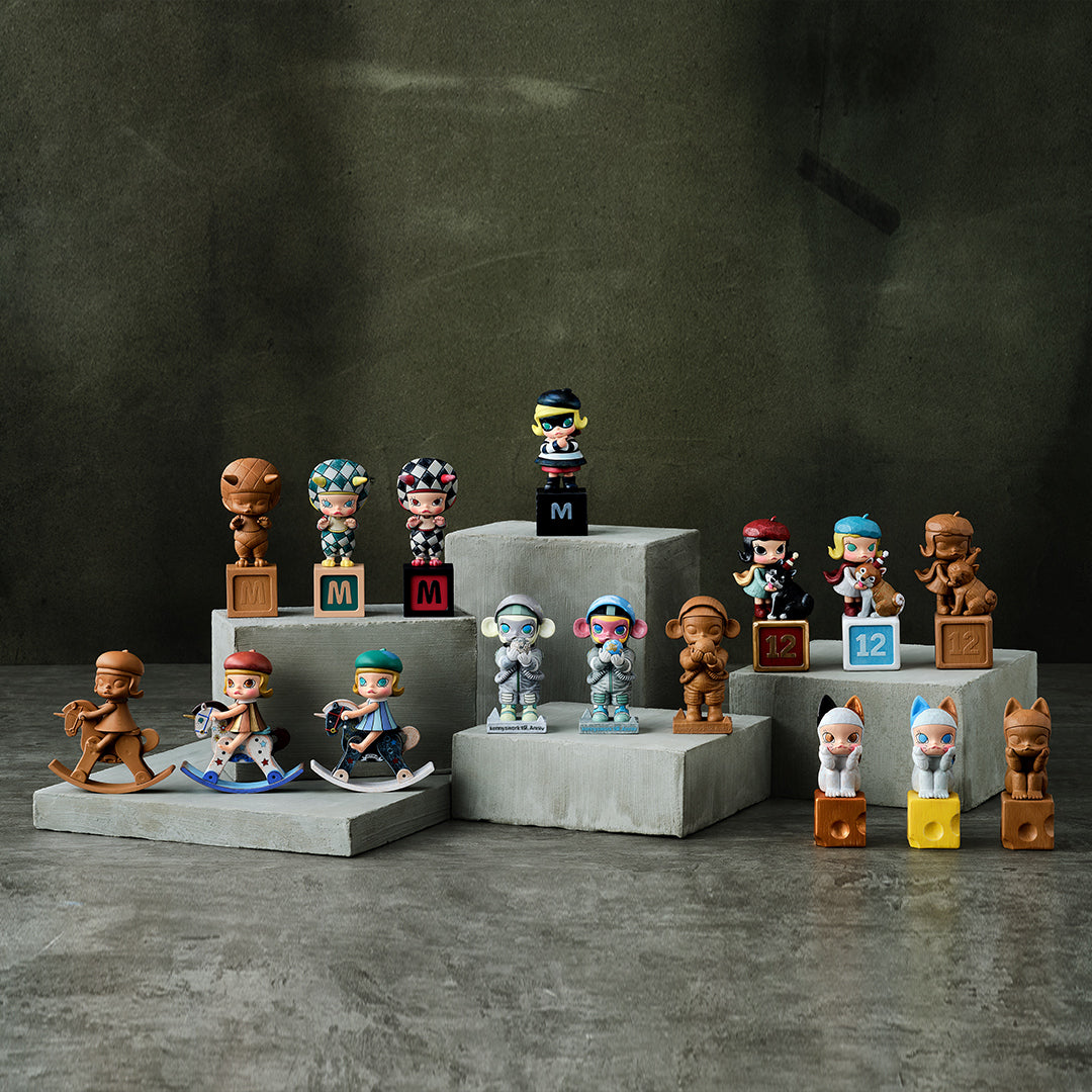POP MART Molly Anniversary Statues - Classical Retro Series Blind Box Collectible Figures for Home Decor, Office Display & Gift Giving