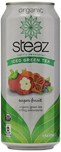 Organic STEAZ Iced Super Fruit Tea Beverage, 16 fl oz - Refreshing Antioxidant Drink for Energy Boost & Hydration - Perfect for Workouts, Office, or Summer Picnics
