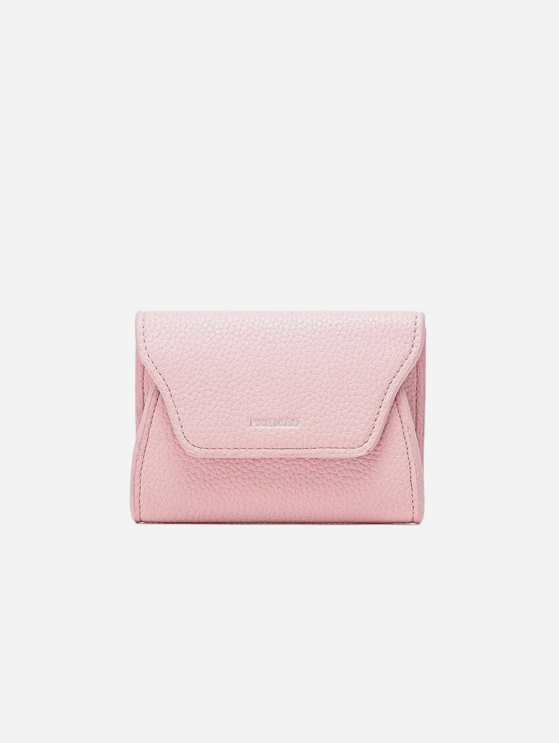 Mavis Vegan Leather Mini Wallet for Women - Light Pink Pebbled Crossbody Card Holder | Perfect for Everyday Use, Travel & Minimalist Lifestyle