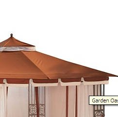 Monaco San Marino Gazebo Replacement Canopy Top Cover with Netting - RipLock Technology - Perfect for Outdoor Patio, Garden, and Backyard Shade Protection