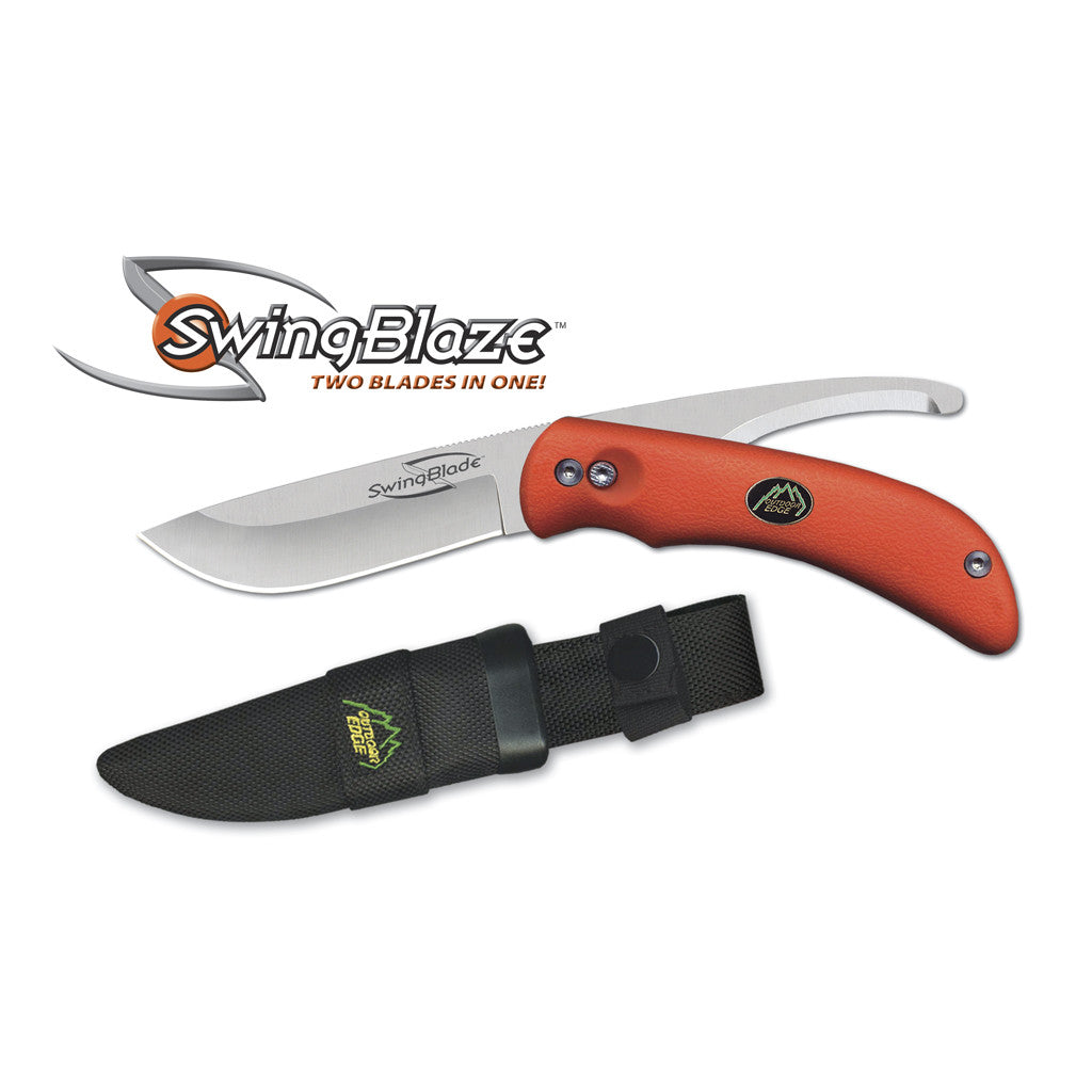Outdoor Edge SwingBlade - Folding Hunting Knife with Replaceable Blades | Durable & Sharp for Camping, Hiking & Survival | Perfect for Skinning & Field Dressing Game