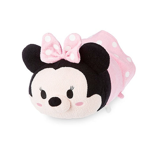 Disney Minnie Mouse Pink Dress Tsum Tsum Medium Plush Toy - Cute Collectible Stuffed Animal for Kids, Gift for Disney Fans, Perfect for Bedroom Decor & Birthday Presents
