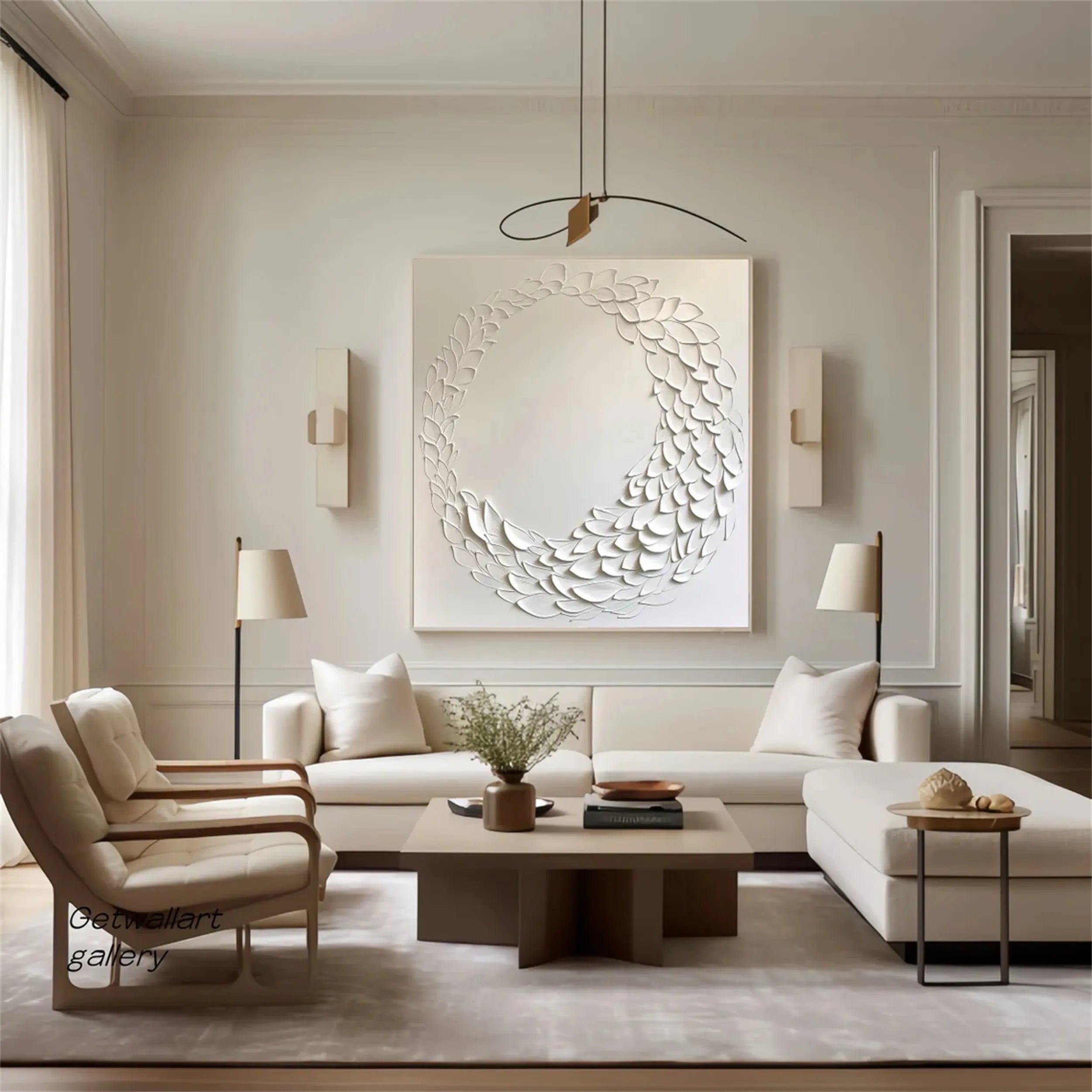 Minimalist Textured Plaster Art Painting - Modern Abstract Wall Decor for Living Room, Bedroom & Office | #MM190