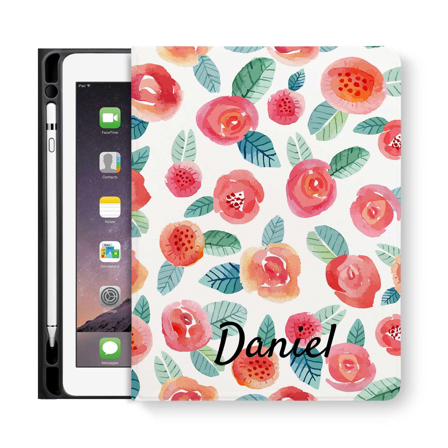 Premium iPad Folio Case with Auto Wake/Sleep - Rose Gold Protective Cover for iPad 6/7/8/9th Gen | Slim Stand for Reading, Watching Movies & Video Calls