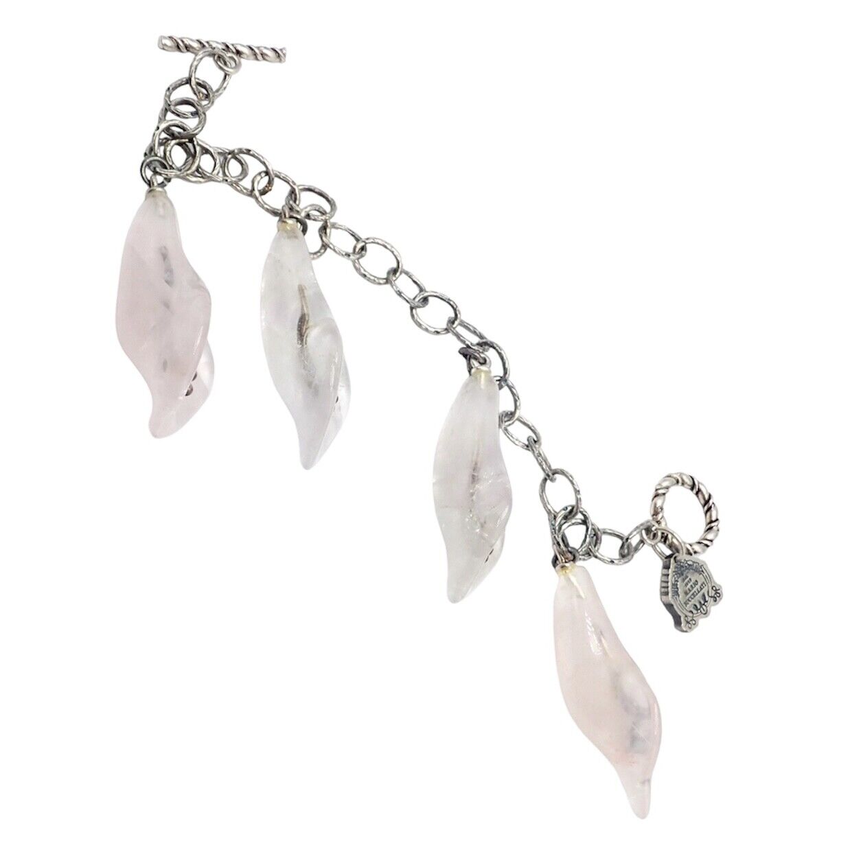 Vintage Mario Buccellati Sterling Silver Quartz Calla Lily Bracelet - Elegant Antique Jewelry for Women, Perfect for Weddings & Special Occasions