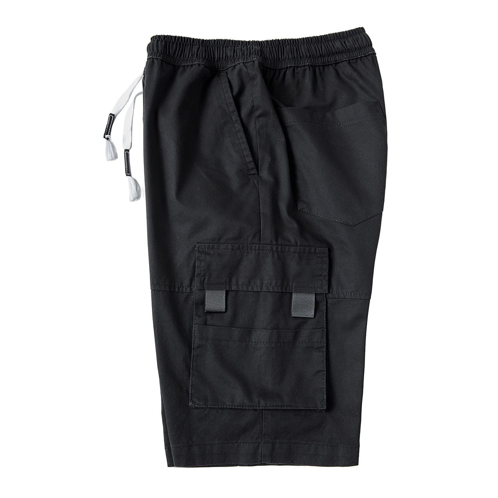 **SHOPESSA Men's Cargo Shorts - Relaxed Fit Stretch Jean Pants with Drawstring | Hiking, Travel & Casual Beach Wear for Summer Outdoor Activities**