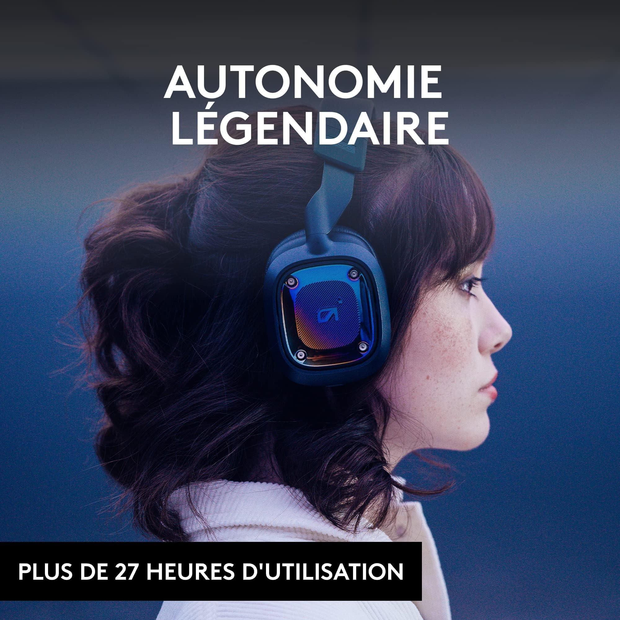 Logitech G Astro A30 LIGHTSPEED Wireless Gaming Headset with Bluetooth, Dolby Atmos, 27H Battery & Detachable Boom Mic - Compatible with PS5, PS4, Xbox, Switch, PC, Android - Blue - Perfect for Competitive Gaming & Immersive Entertainment