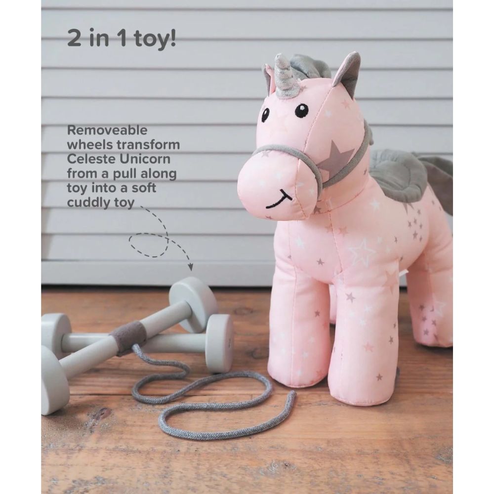 Unicorn Pull Along Toy for Toddlers - Little Bird Told Me - Perfect for Birthday Gifts & Early Learning Playtime