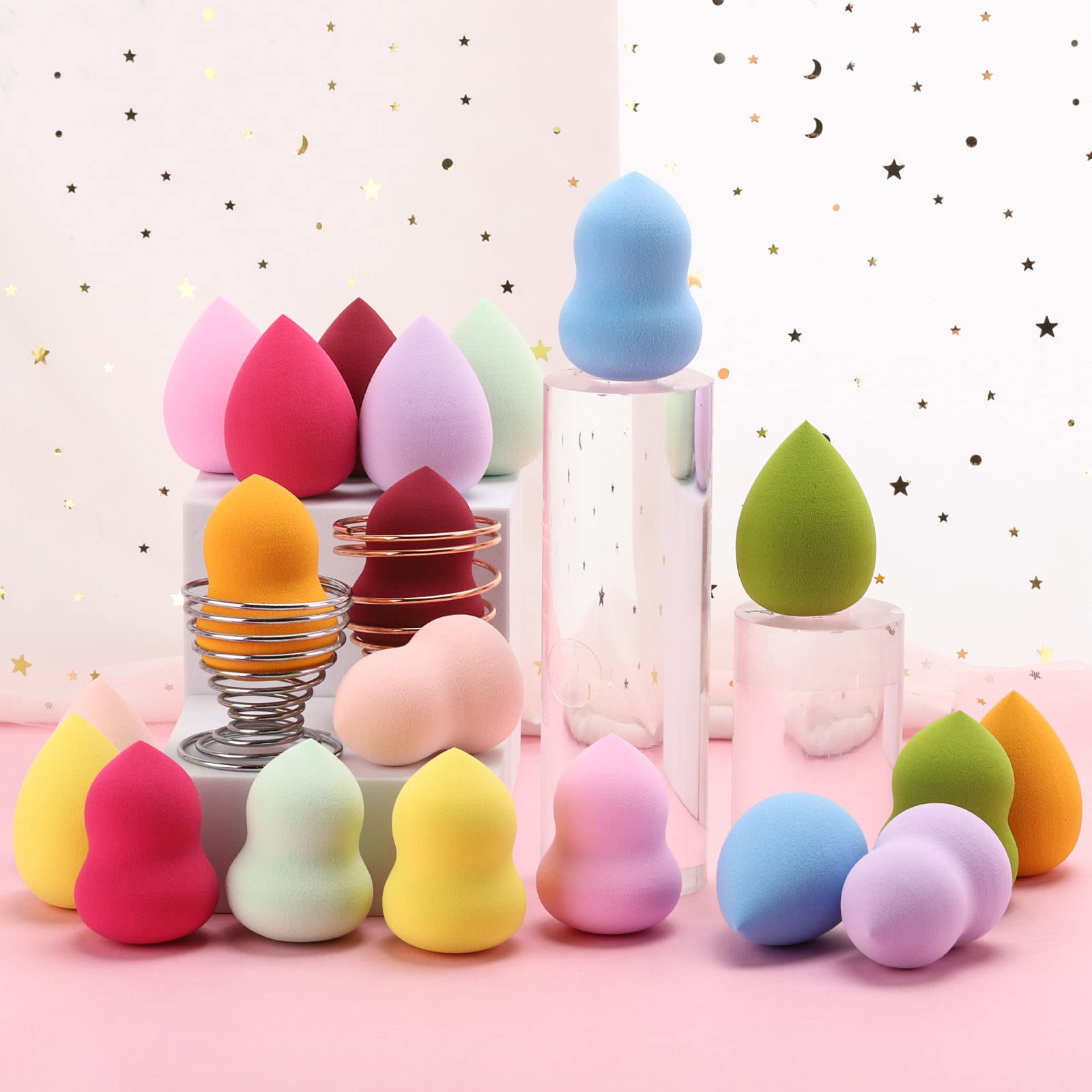 BTYMS 20pcs Makeup Sponge Set - Flawless Foundation & Powder Blender for Daily Beauty Routine