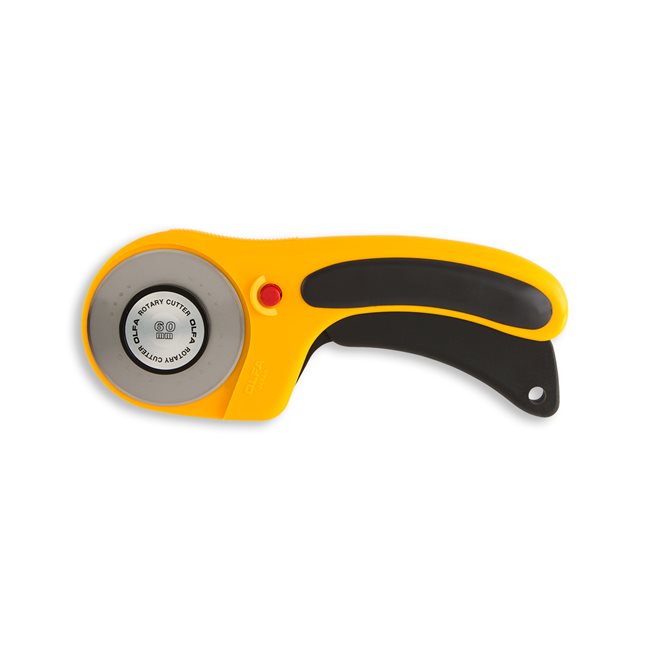 OLFA Deluxe 60mm Rotary Cutter - Premium Fabric Cutting Tool for Quilting, Sewing & Craft Projects - Ergonomic Design with Safety Lock - Perfect for DIY, Scrapbooking & Home Decor