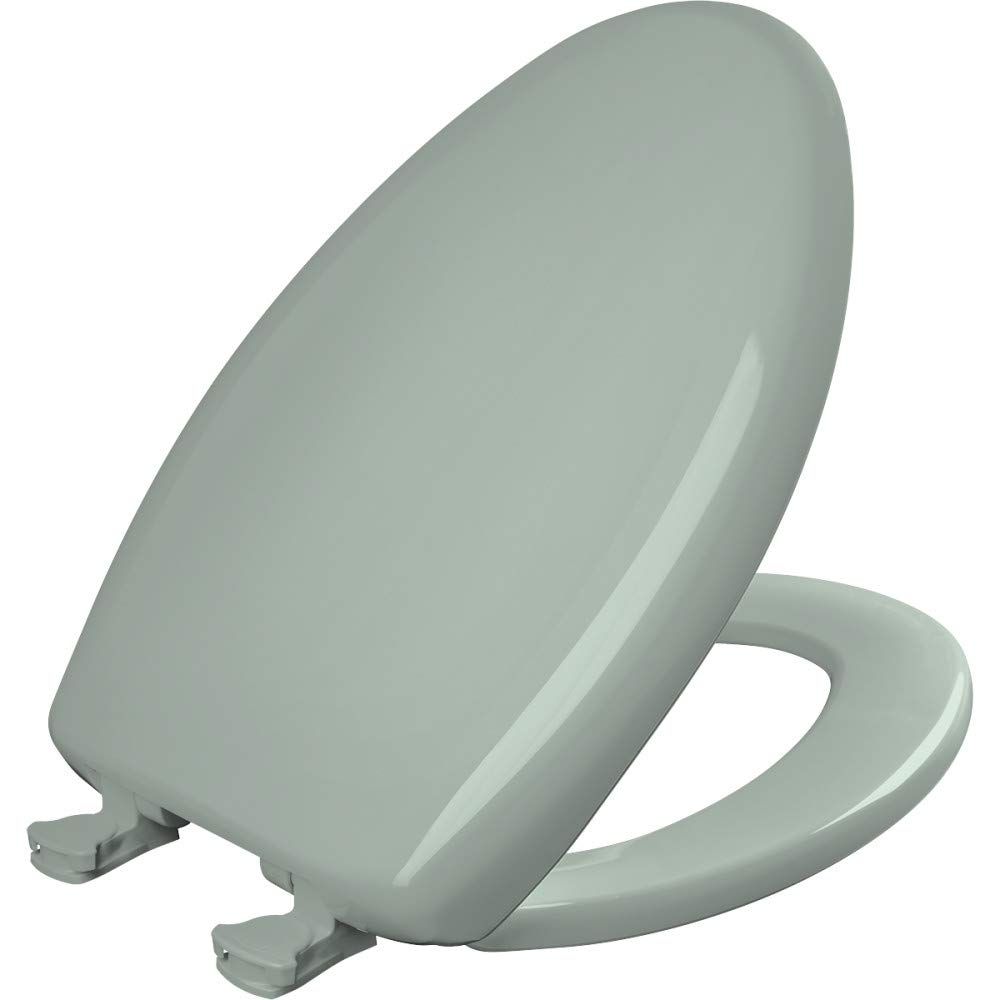 Bemis Classic Colors Slow Close Toilet Seat - Elongated Seafoam Green | Easy Clean Hinges & Durable Plastic | Quiet Closing Bathroom Upgrade for Home & Commercial Use