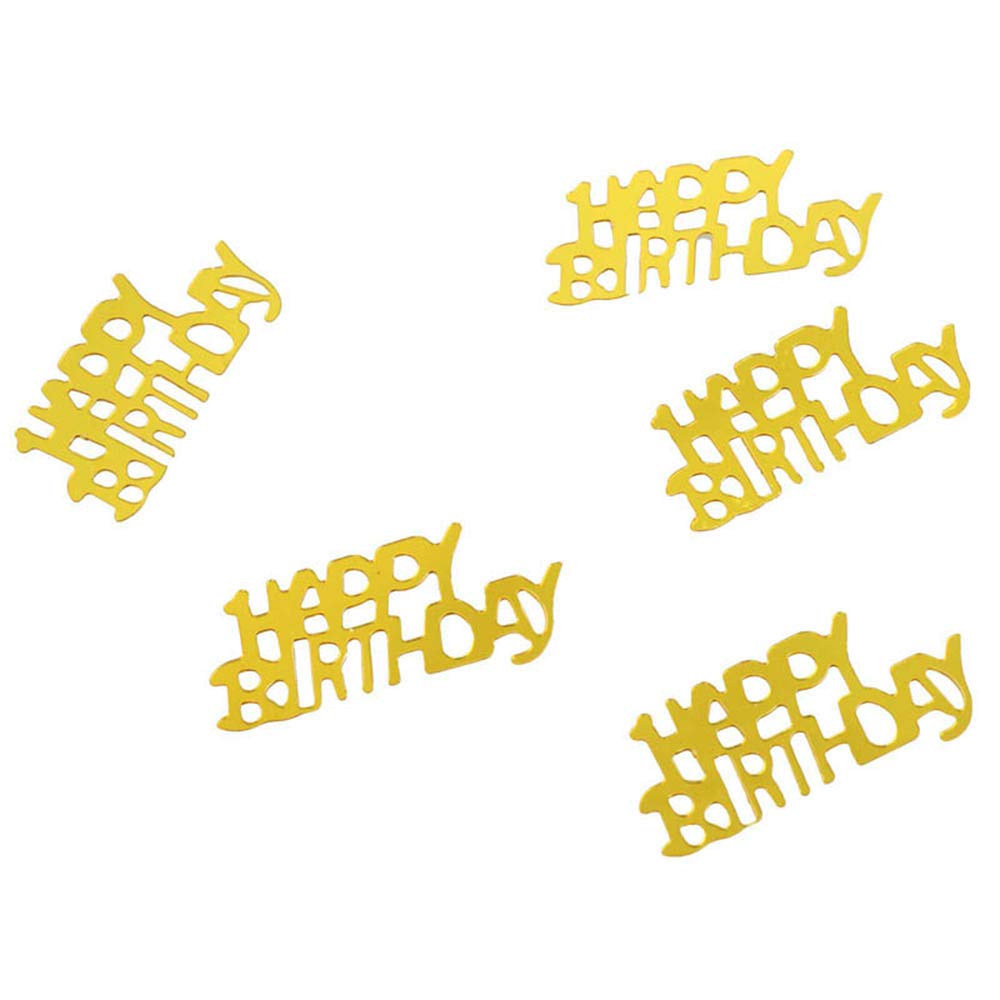 Gold Confetti for Birthday Party Decorations - Happy Birthday Table Scatter, Party Supplies for Table Centerpieces & Celebration Decor (Golden) - Perfect for Weddings, Baby Showers & Special Events