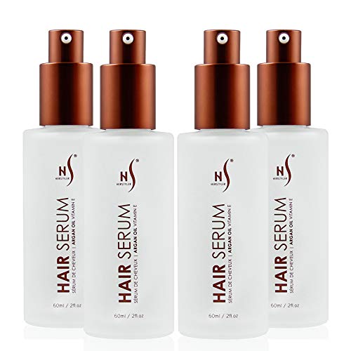 Herstyler Argan Oil Hair Serum for Damaged & Frizzy Hair - Natural Shine & Straightening Treatment - Pack of 4 - Perfect for Daily Styling, Salon-Like Results at Home