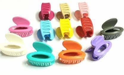 MFU-MADE FOR YOU Plastic Solid Hair Clips for Women & Girls - 10 Pack Multi Claw Hair Clutchers | Perfect for School, Work, Parties & Everyday Hairstyling