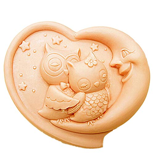 YSCEN Owl Silicone Soap Molds Set - DIY Handmade Soap Making Supplies for Candle & Bath Crafts, Perfect for Valentine's Day Gifts & Home Decor
