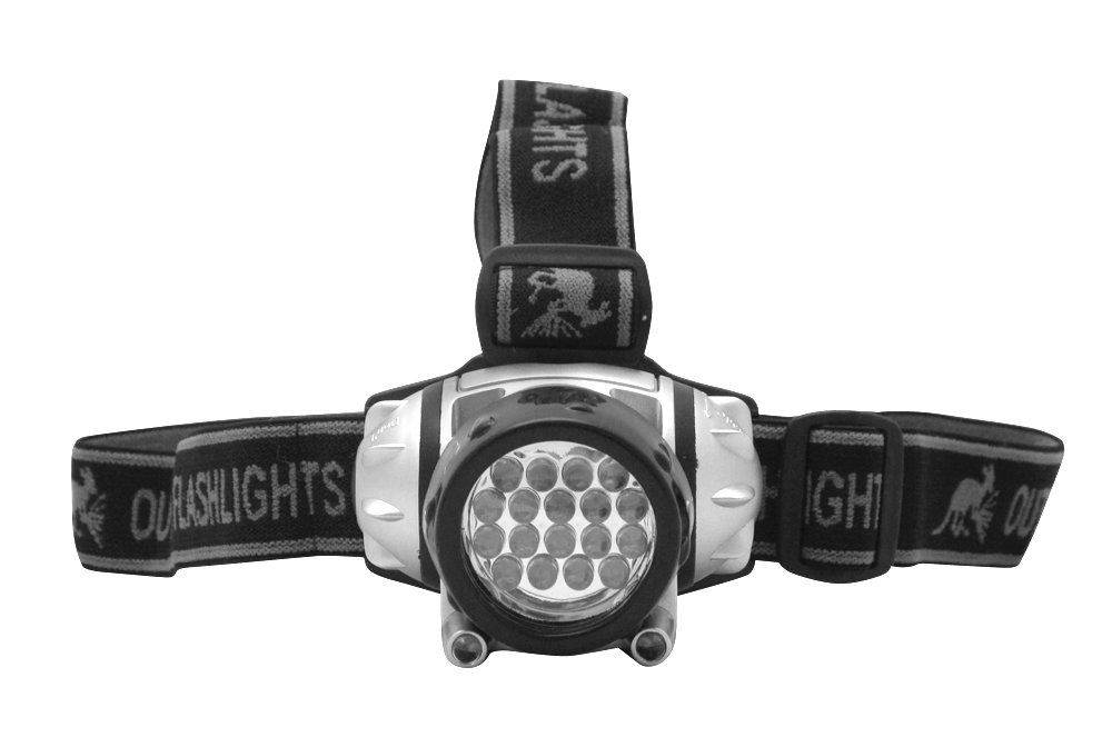 Outback Flashlights 317 Stockman LED Headlamp with Adjustable Elastic Headband - Bright Hands-Free Lighting for Camping, Hiking, Fishing & Outdoor Adventures