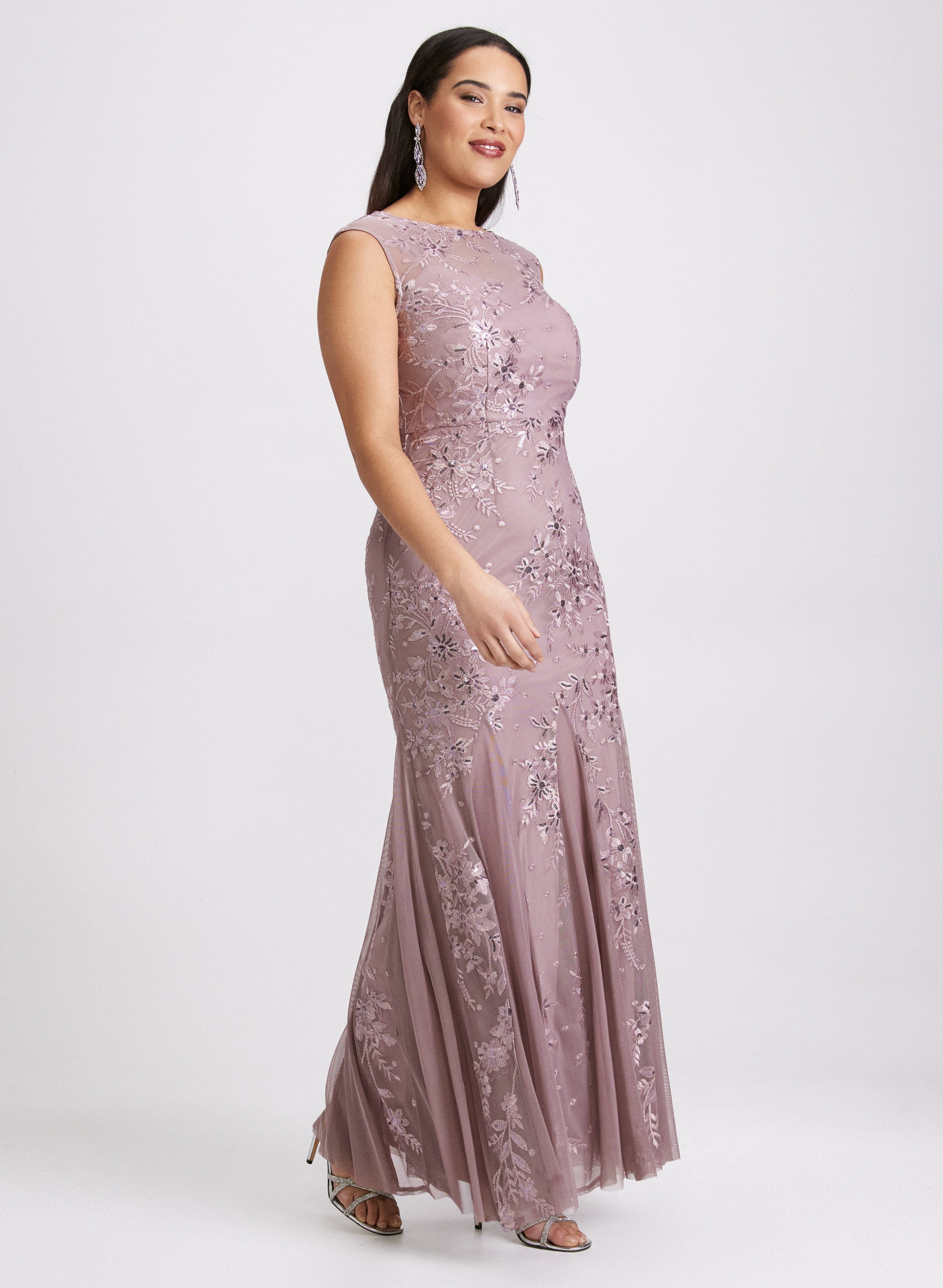 Elegant Embroidered Tulle Dress for Women - Perfect for Weddings, Parties & Special Occasions