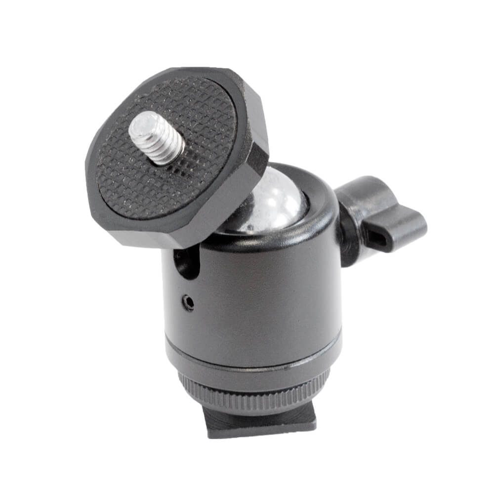 Professional Smartphone Clamp with Mini Hot Shoe Mount & Ball Head - Perfect for Vlogging, Photography, and Live Streaming on iPhone & Android Devices