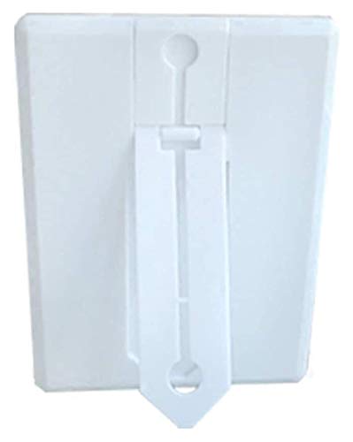 YUESFZ Small Square Plastic Desktop Vanity Mirror for Students - Hangable Dorm Makeup Mirror in White & Pink | Perfect for Dorm Rooms, Bedrooms & Bathrooms