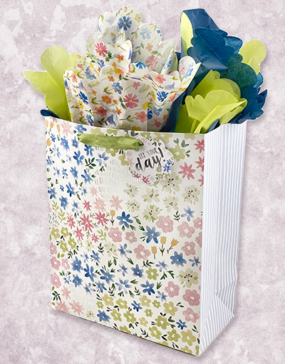 Adeline Elegant Floral Gift Bags for Birthdays, Weddings & Parties - Premium Decorative Present Bags for Special Occasions
