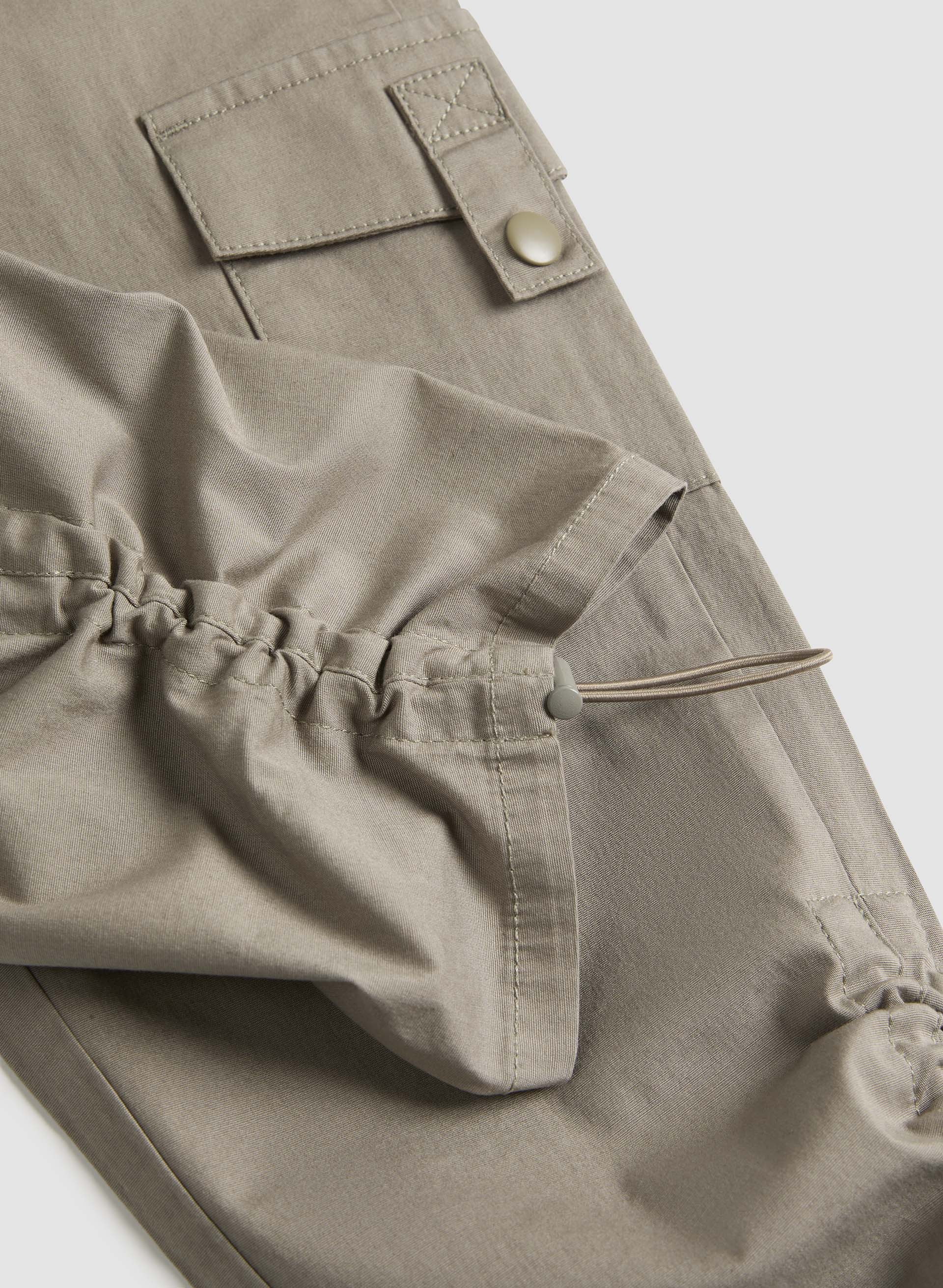 Cropped Drawstring Hem Cargo Pants for Women - High Waist Casual Joggers with Pockets | Perfect for Hiking, Travel & Streetwear Fashion