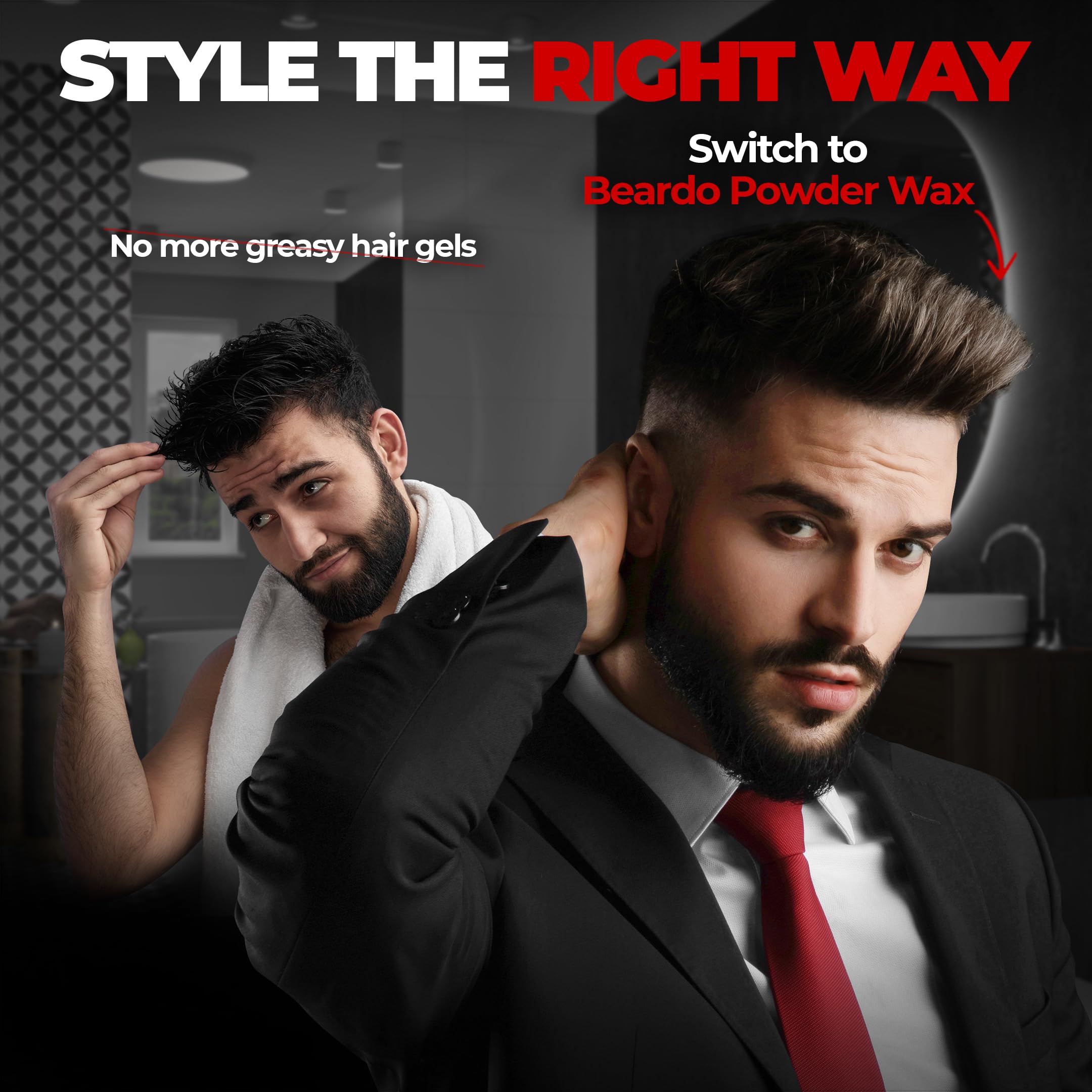Beardo Max Volume Powder Wax for Men – 10gm Matte Finish Hair Styling Wax with Strong Hold | Restylable Volumizing Powder for Instant Lift & Lightweight Texture | Perfect for Daily Styling, Special Occasions & Thin Hair