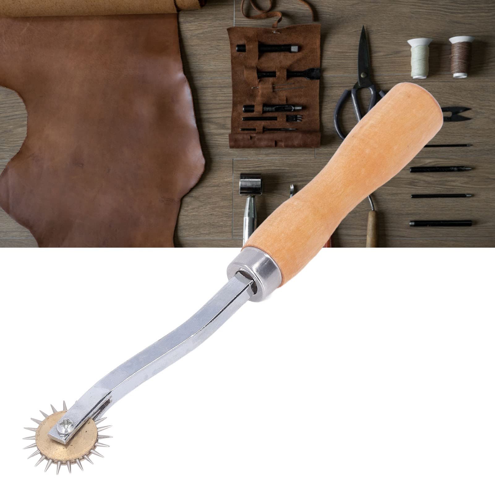 Professional Stainless Steel Sewing Tracing Wheel - Leathercraft Stitch Marking Tool for Sewing Patterns & Fabric Transfer | Perfect for DIY Leather Projects, Quilting, and Garment Making