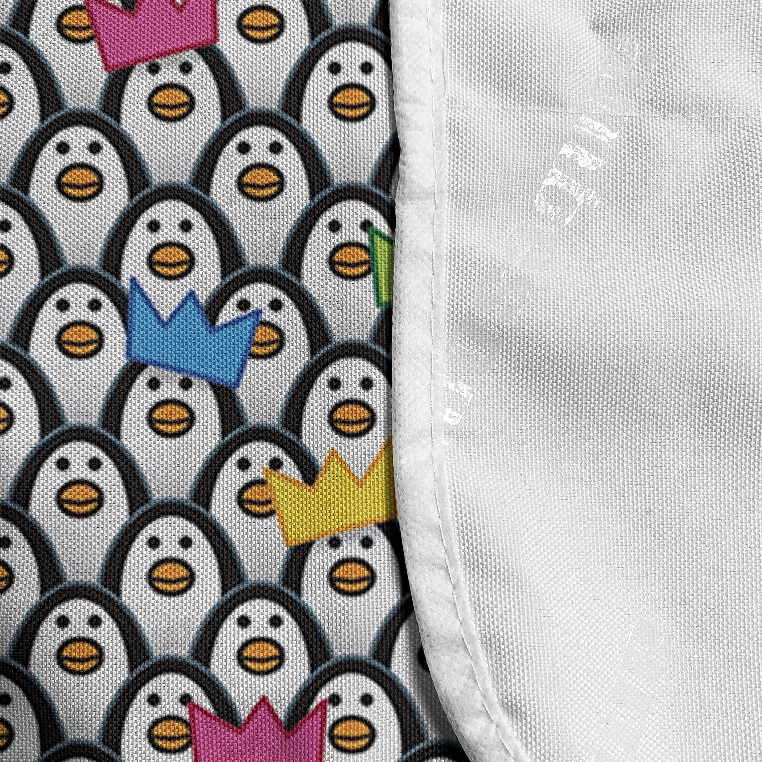 Ambesonne Waterproof Microwave Cover with Pockets - Cute Penguin Design with Party Hats, 36